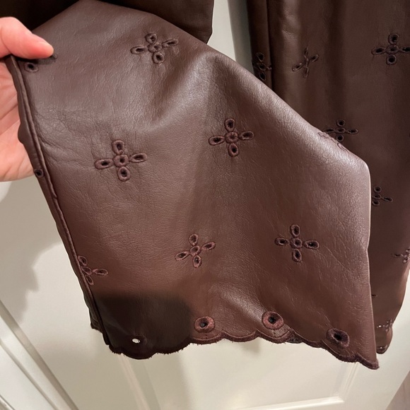 Tularosa from revolve brown leather eyelet pants - Picture 7 of 8